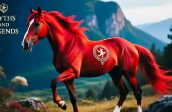 создай красивое фото Красная лошадь – вечный символ. Мифы и Легенды