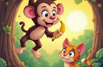 Сказка про двух друзей кота Кеши и обезьянки Сони