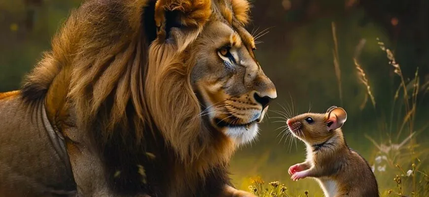 Лев и мышь (Басня)