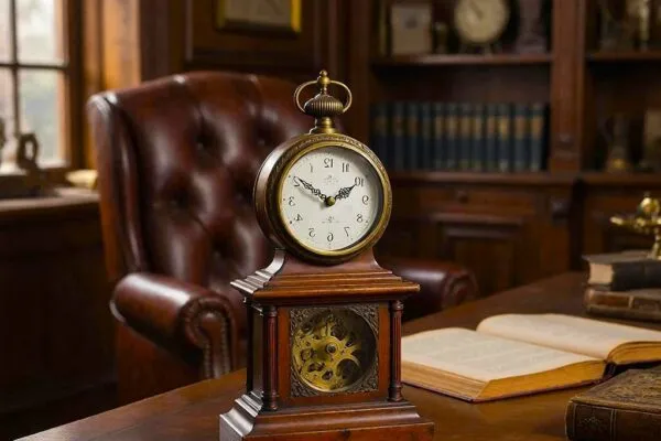 Настольные часы в кабинете Детективный роман