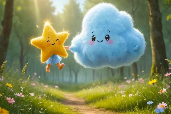 Пушистый Облачко и Звездочка