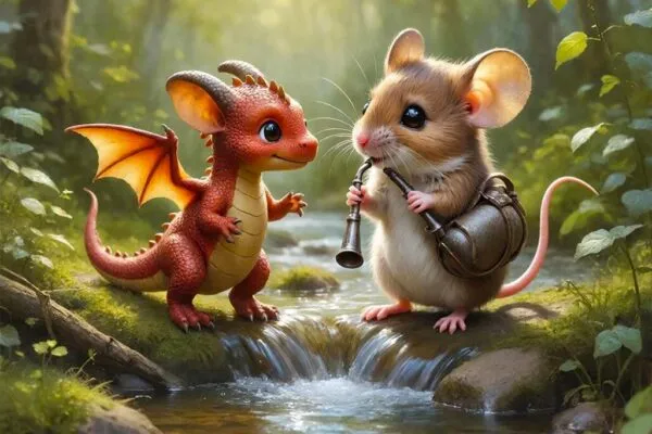 Смелый Мышонок и Дракончик