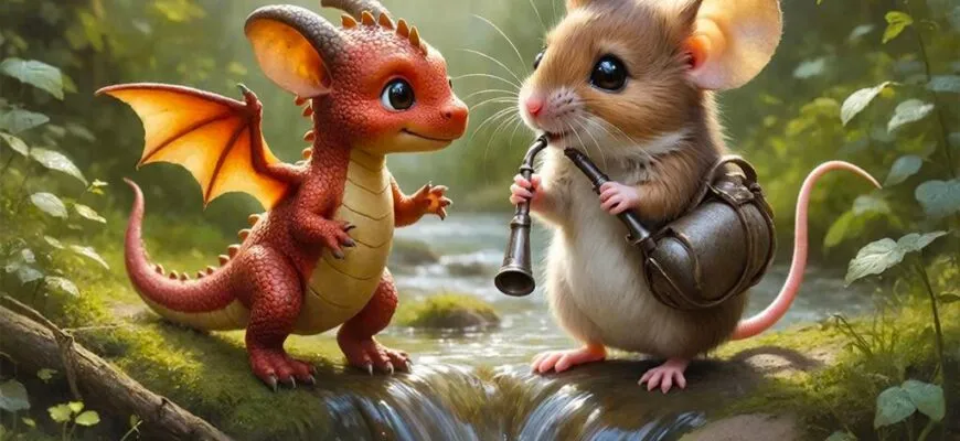 Смелый Мышонок и Дракончик