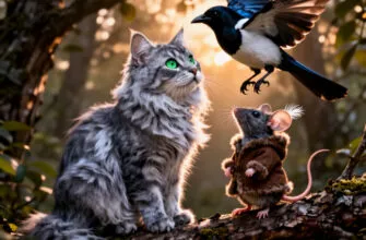 Сказка про волшебного серого кота, мышонка и сороку‑воровку