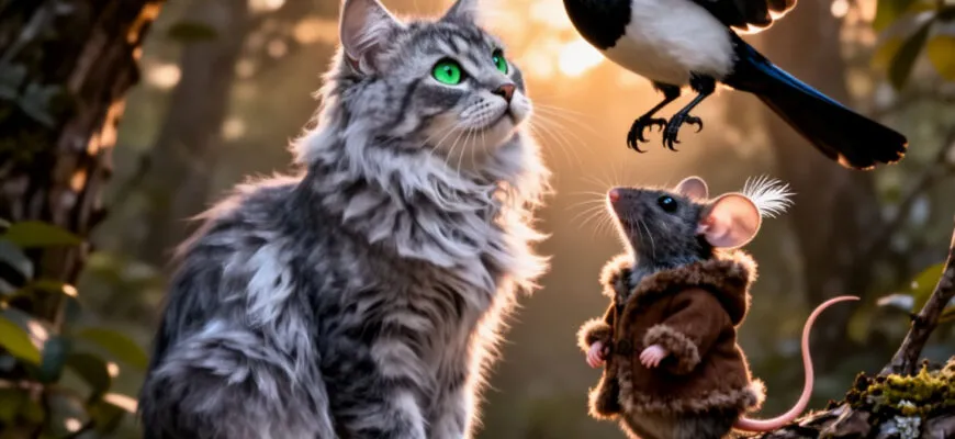 Сказка про волшебного серого кота, мышонка и сороку‑воровку