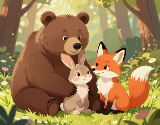 Сказка «Дружба медведя, зайчика и лисёнка»
