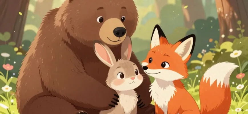 Сказка «Дружба медведя, зайчика и лисёнка»