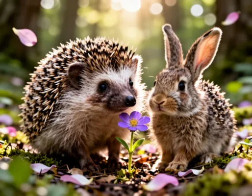 Сказка Ёжик и Зайчик в поисках Волшебного Цветка