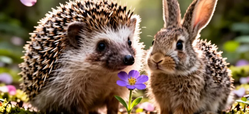 Сказка Ёжик и Зайчик в поисках Волшебного Цветка