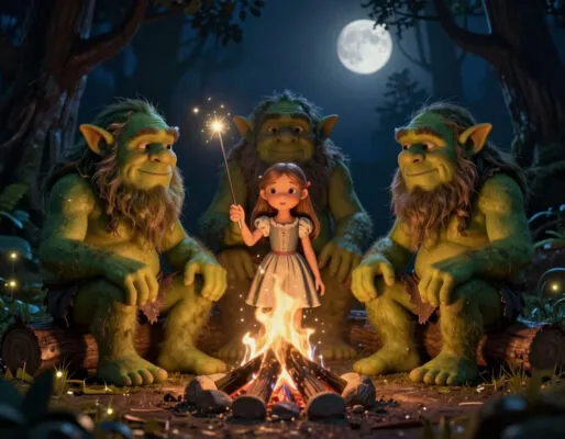 Сказка про трёх троллей и Дюймовочку