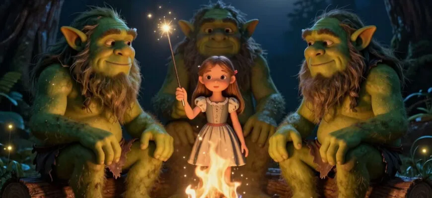 Сказка про трёх троллей и Дюймовочку