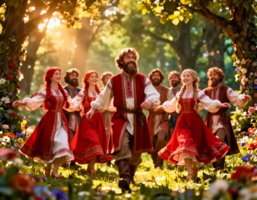 Народная сказка «Добрые молодцы и красные девицы»