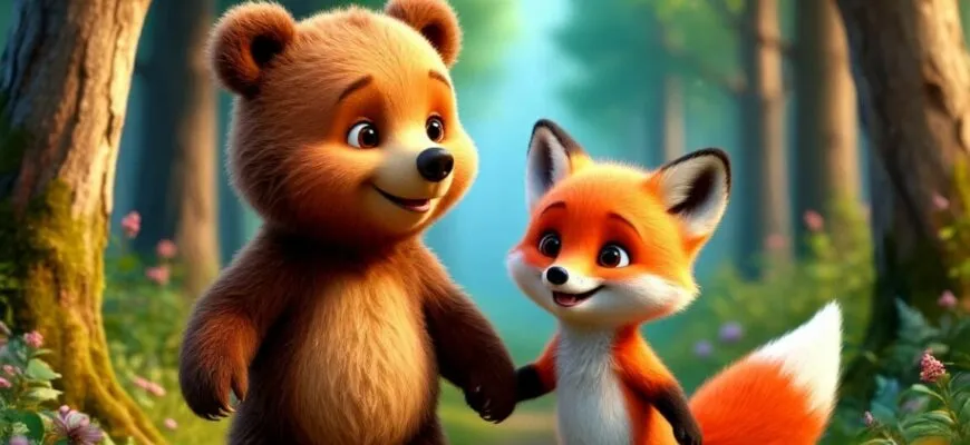 "Лисёнок Рыжик и медвежонок Топтыжка" Сказка для детей 5–6 лет