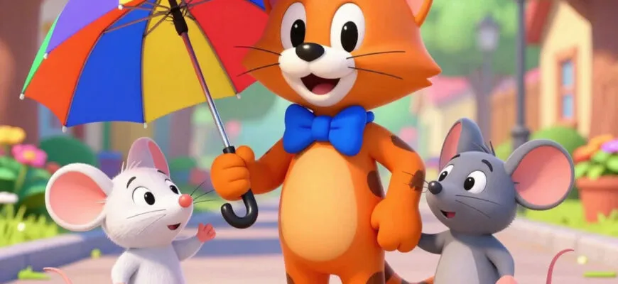 Весёлая сказка «Кот Леопольд и волшебный зонтик»