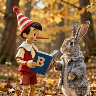 Как заяц учил Буратино читать