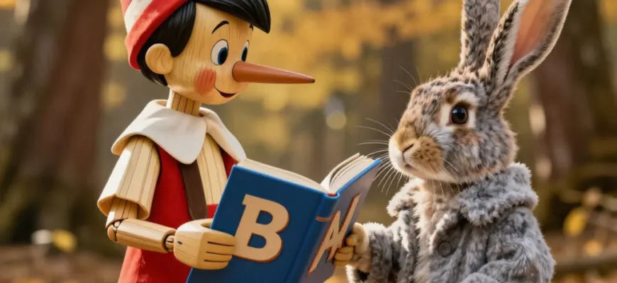 Как заяц учил Буратино читать