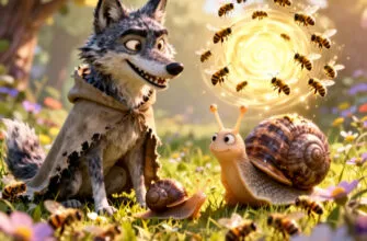 Французская народная сказка «Волк, улитка и осы» Читать для детей 3-4-5-6 лет