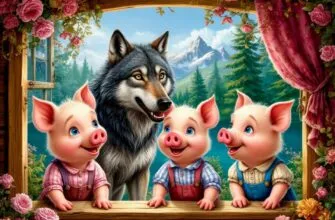 Сказка читать «Три поросёнка и Серый Волк: новая история»