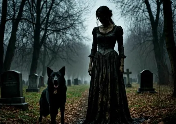 Читать страшную историю про деревню "Черный пес бабы Груни"