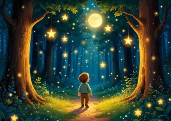 Сказка для детей 4 лет Волшебные приключения Миши и Светлячка