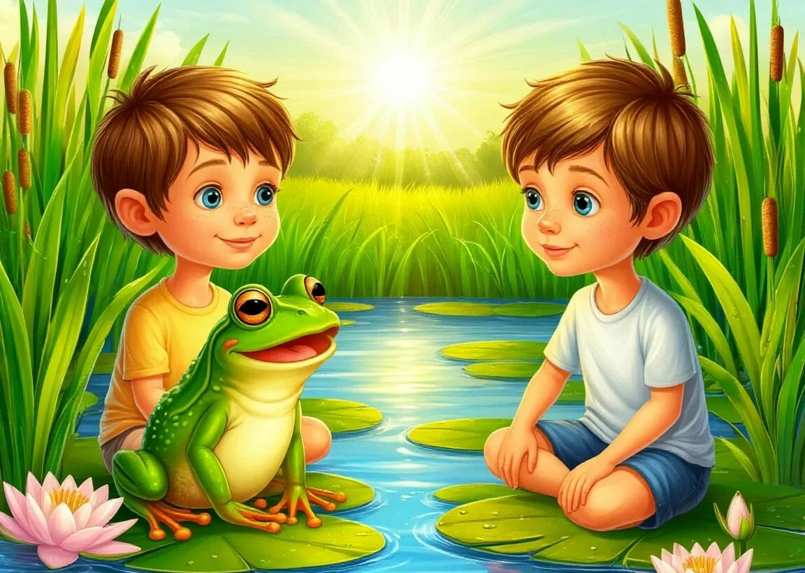 Сказка слов для детей 6-7 лет "Петя Коля и лягушки"