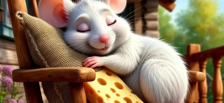 Сказка про белого мышонка и волшебный сыр для детей 3–4 лет