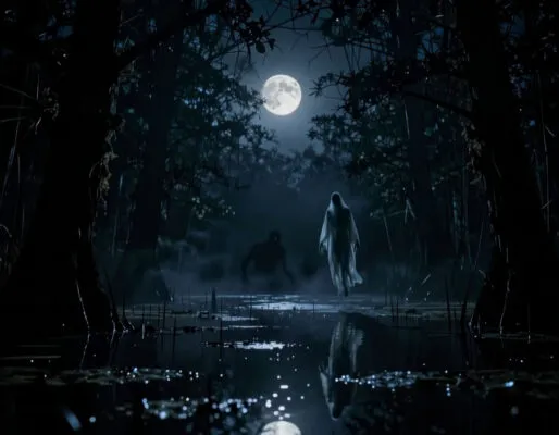 Читать страшную историю Голубой свет болота 1995 года