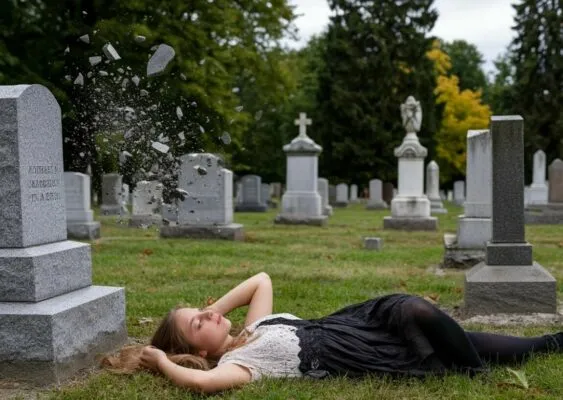 Самому страшно читать Гранитный осколок (21+) Истории про кладбище