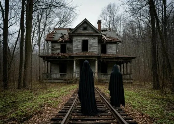 Заброшенный дом у железной дороги/ Читать страшную историю про лес