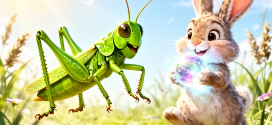 Сказка в стихах: «Весёлый зелёный кузнечик и зайчик-фантазёр»