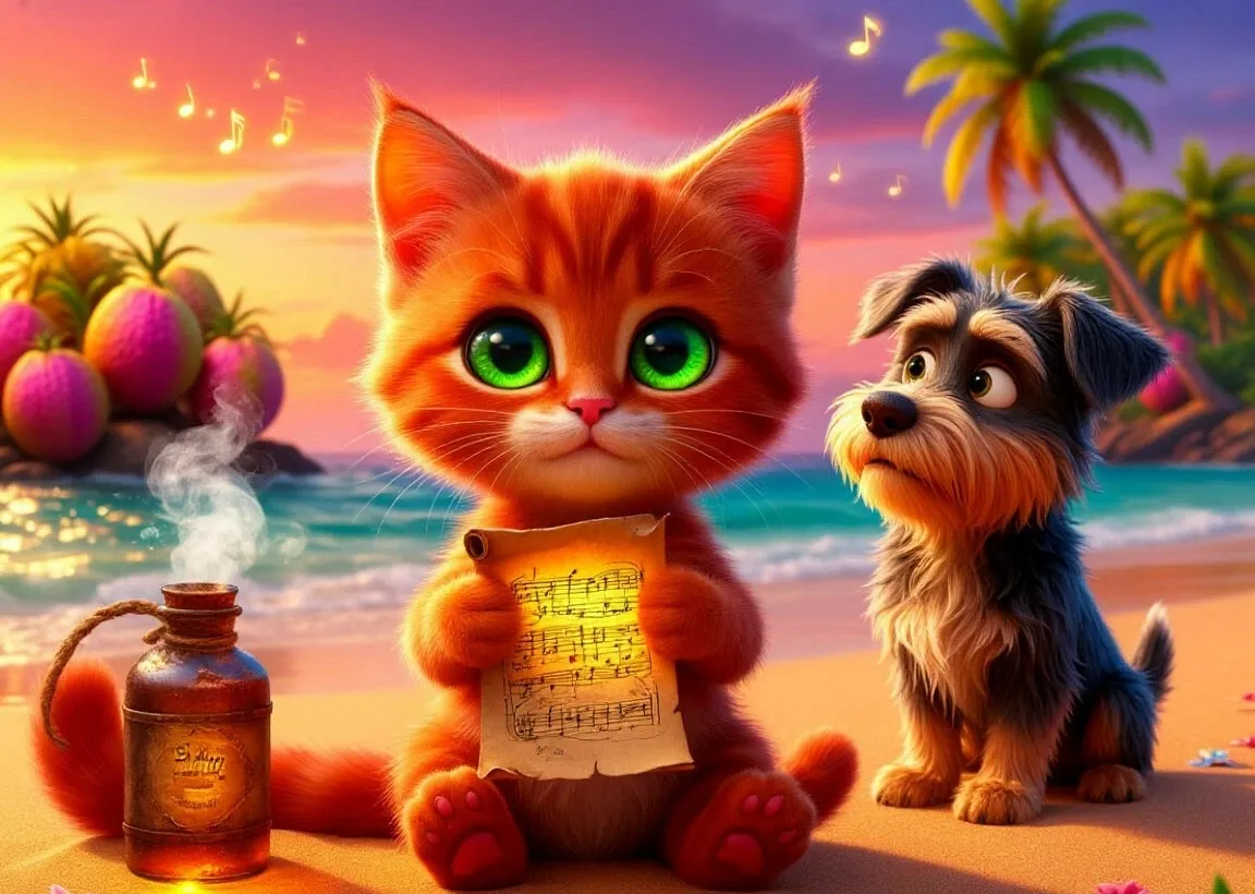 «Остров Поющих Кокосов» Фанфик по мотивам мультсериала «Кот Басик» (2022)