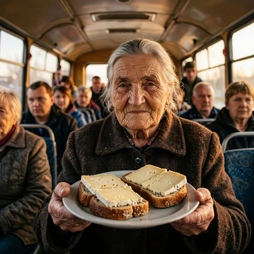 Бабушкины бутерброды в автобусе с роднёй