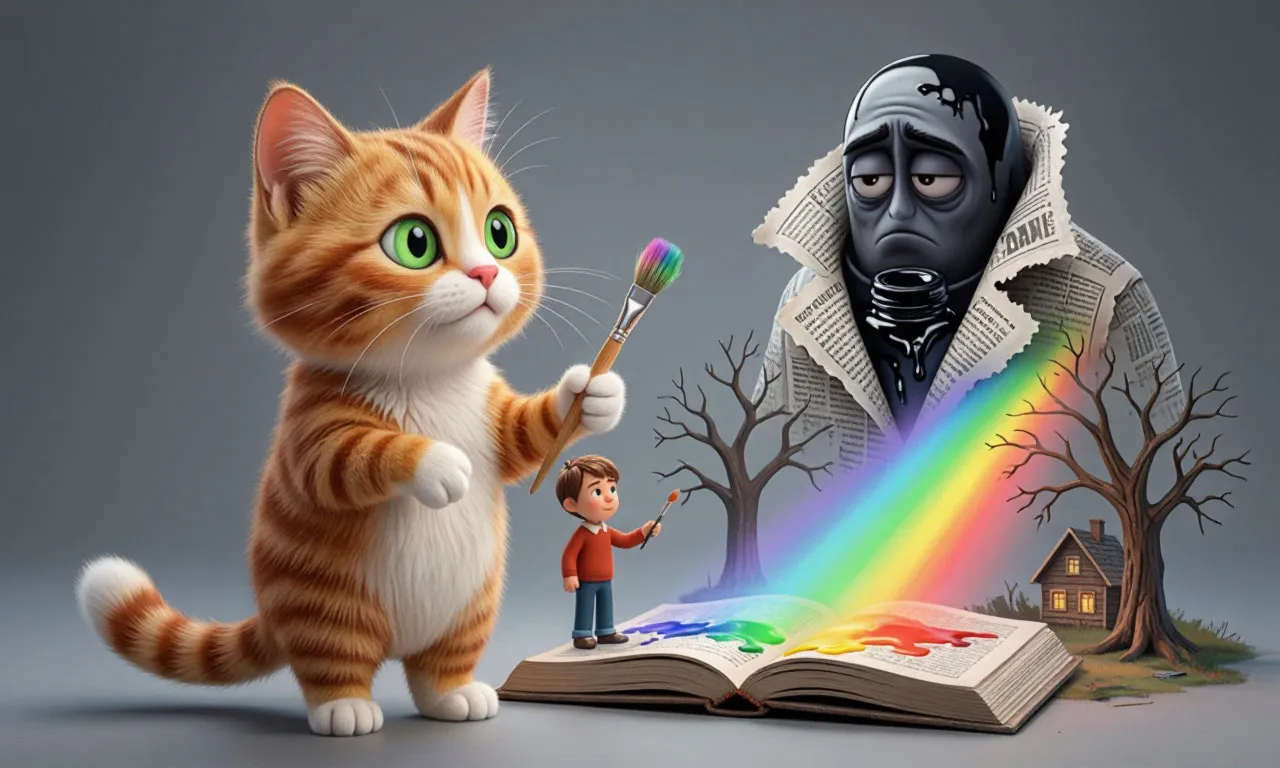Фанфик «Кот Басик и Книга Потерянных Красок Возвращение радуги»