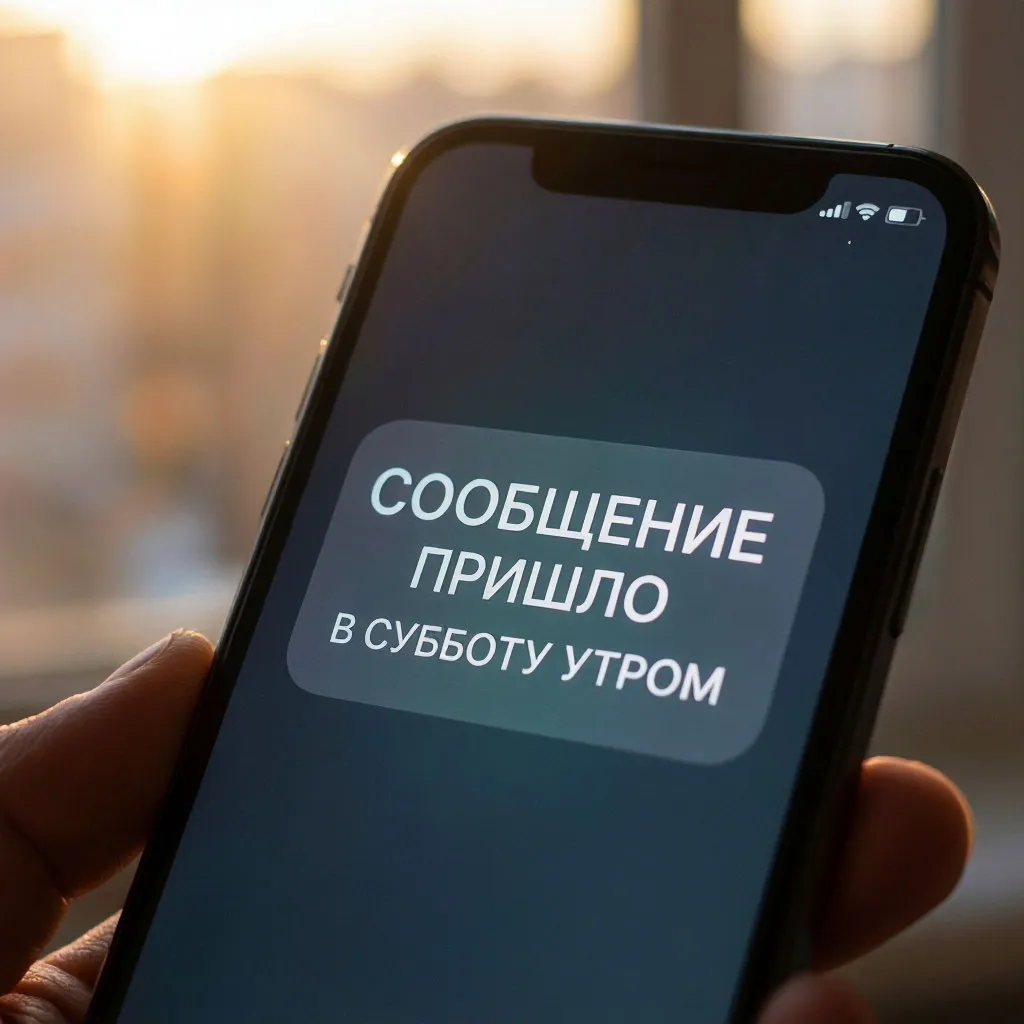 Сообщение пришло в субботу утром значение и разбор
