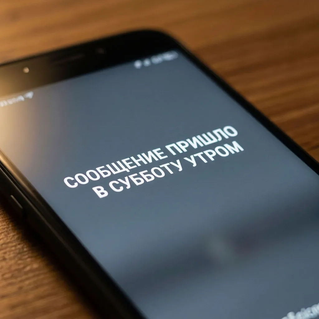 Сообщение пришло в субботу утром