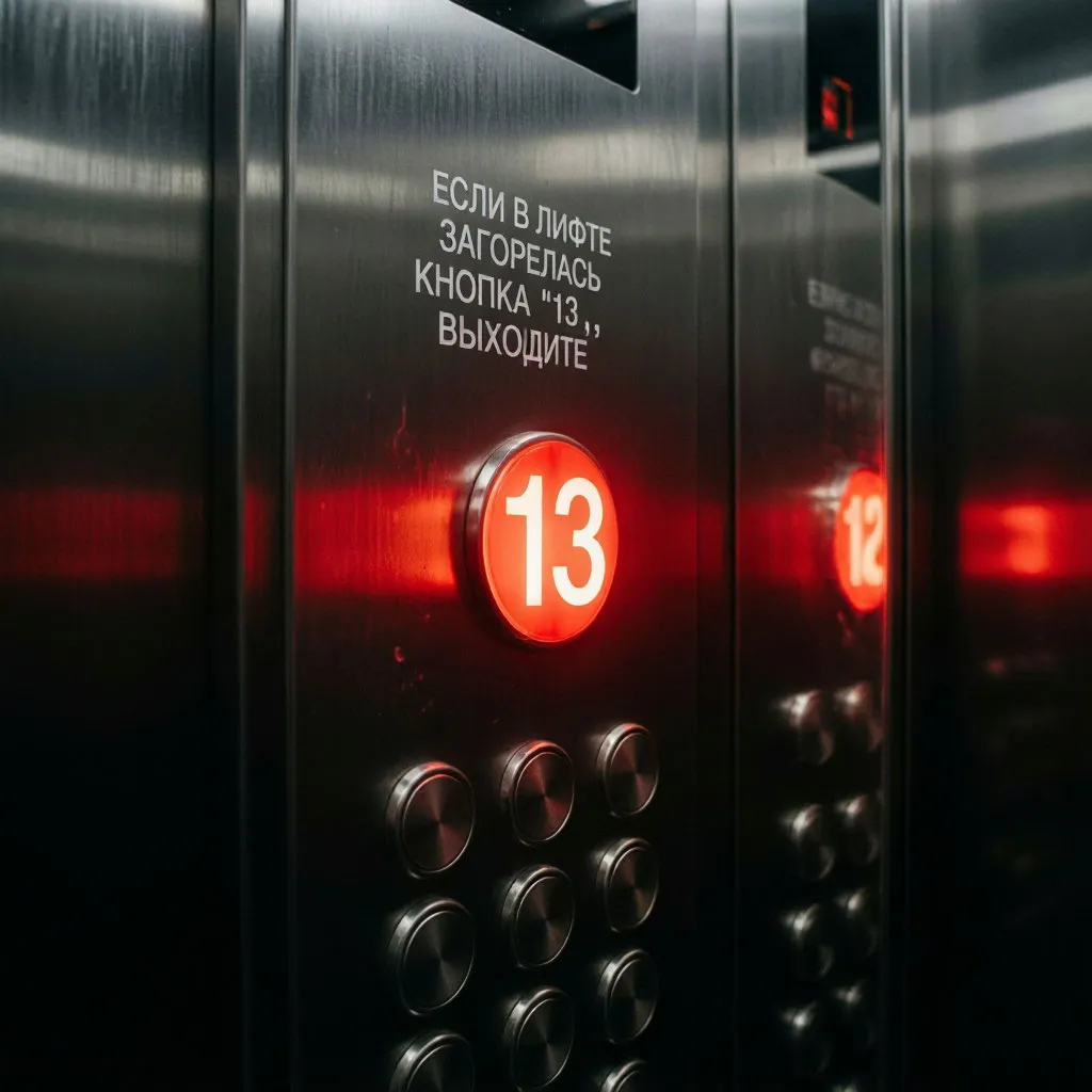Если в лифте загорелась кнопка «13», выходите