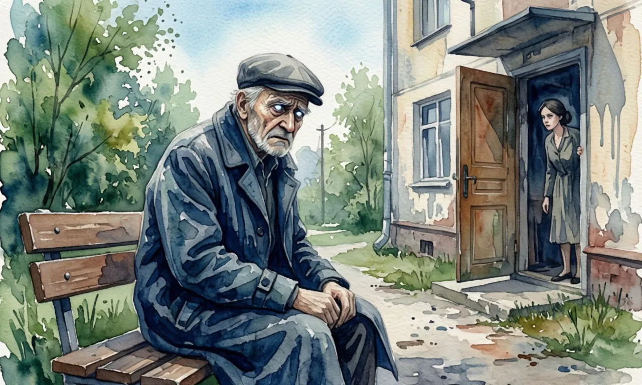 Старик у подъезда