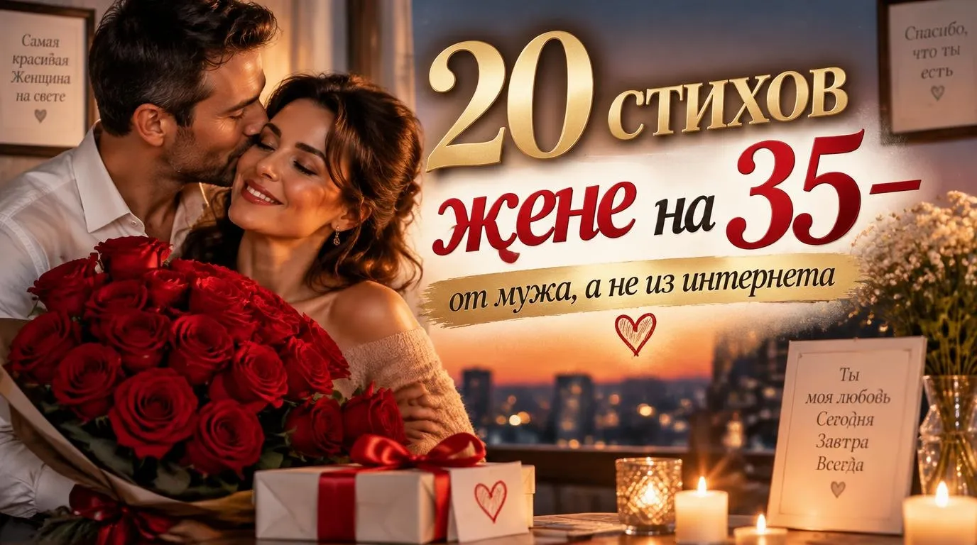 20 стихов жене на 35 — от мужа, а не из интернета