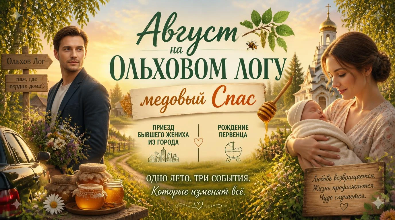 Август на Ольховом Логу: медовый Спас, приезд бывшего жениха из города
