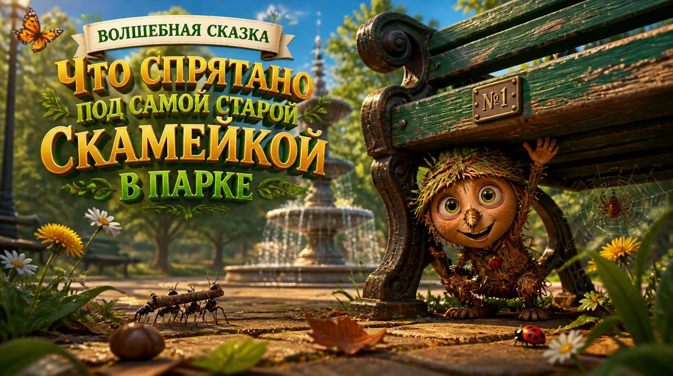 Что спрятано под самой старой скамейкой в парке. Волшебная сказка для детей
