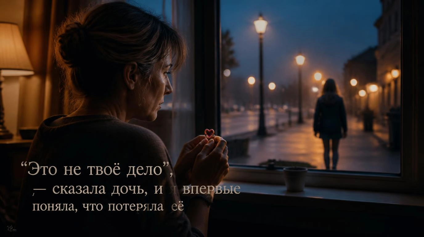 «Это не твоё дело», — сказала дочь, и я впервые поняла, что потеряла её