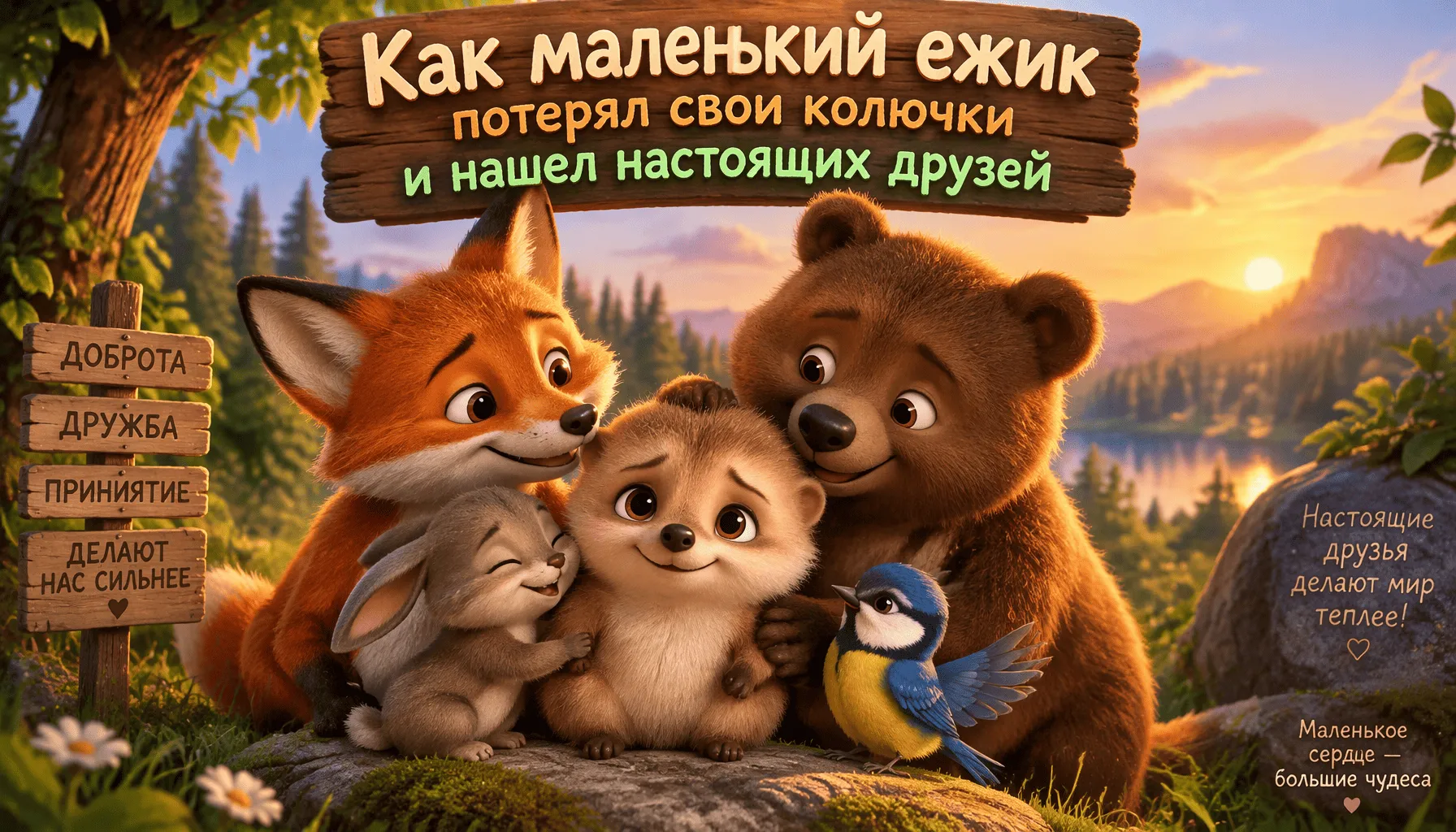 Как маленький ежик потерял свои колючки и нашел настоящих друзей
