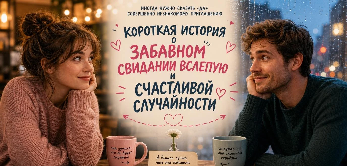 Короткая история о забавном свидании вслепую и счастливой случайности