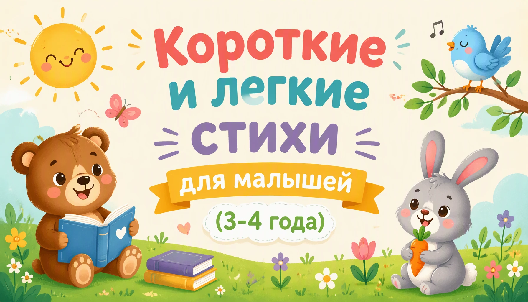 Короткие и легкие стихи для малышей (3-4 года)
