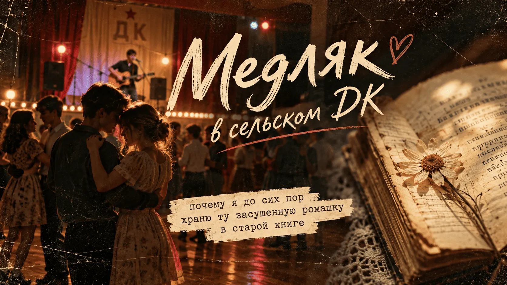 Медляк в сельском ДК: почему я до сих пор храню ту засушенную ромашку в старой книге