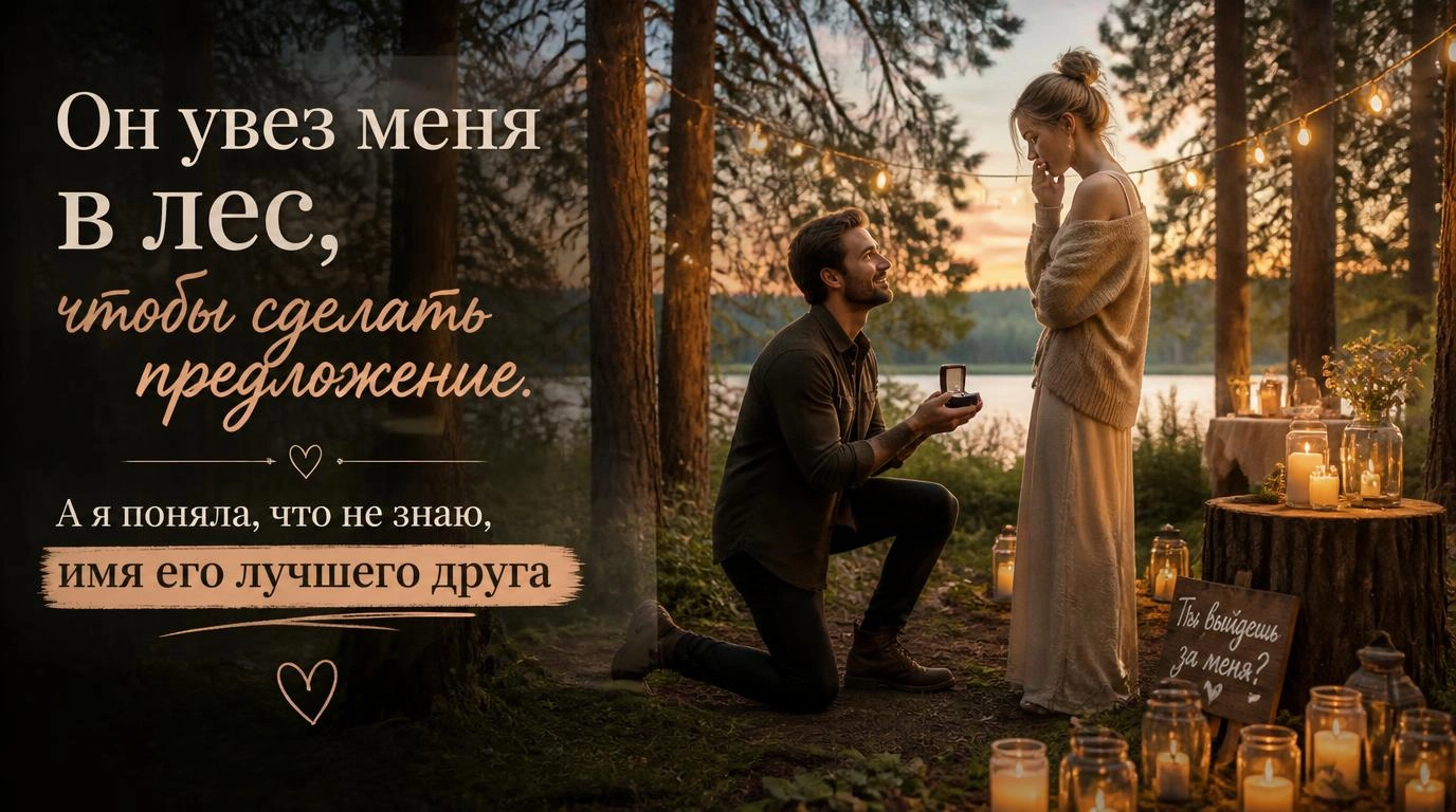 Он увез меня в лес, чтобы сделать предложение. А я поняла, что не знаю, имя его лучшего друга