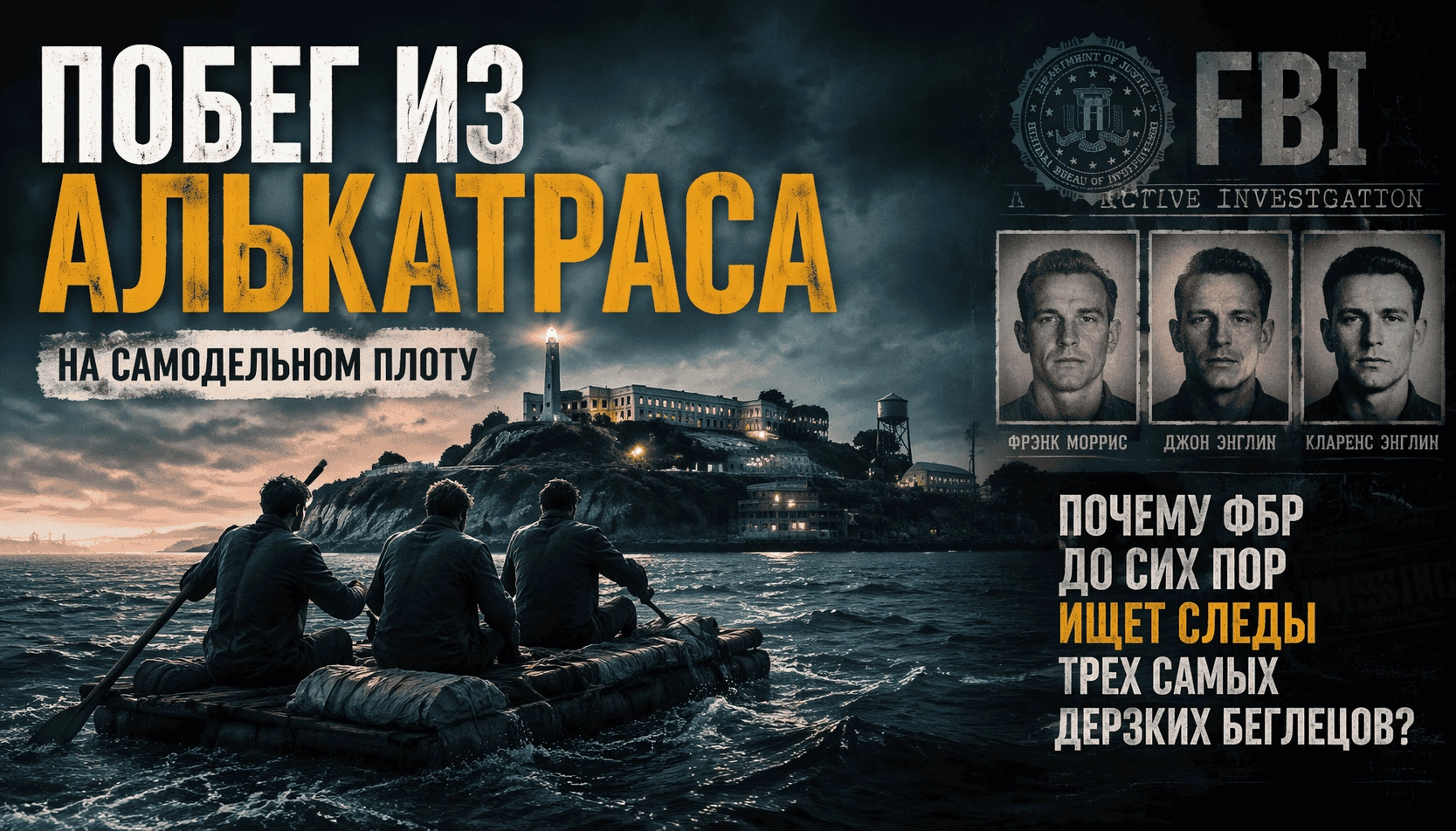 Побег из Алькатраса на самодельном плоту: почему ФБР до сих пор ищет следы беглецов