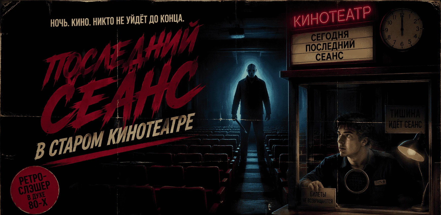 Последний сеанс в старом кинотеатре: ретро-слэшер в духе 1980-х годов