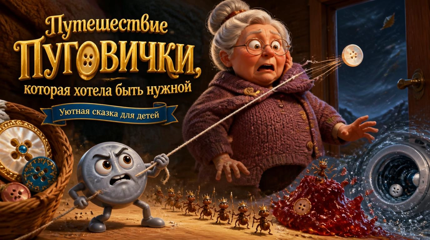 Путешествие пуговички, которая хотела быть нужной: Уютная сказка для детей