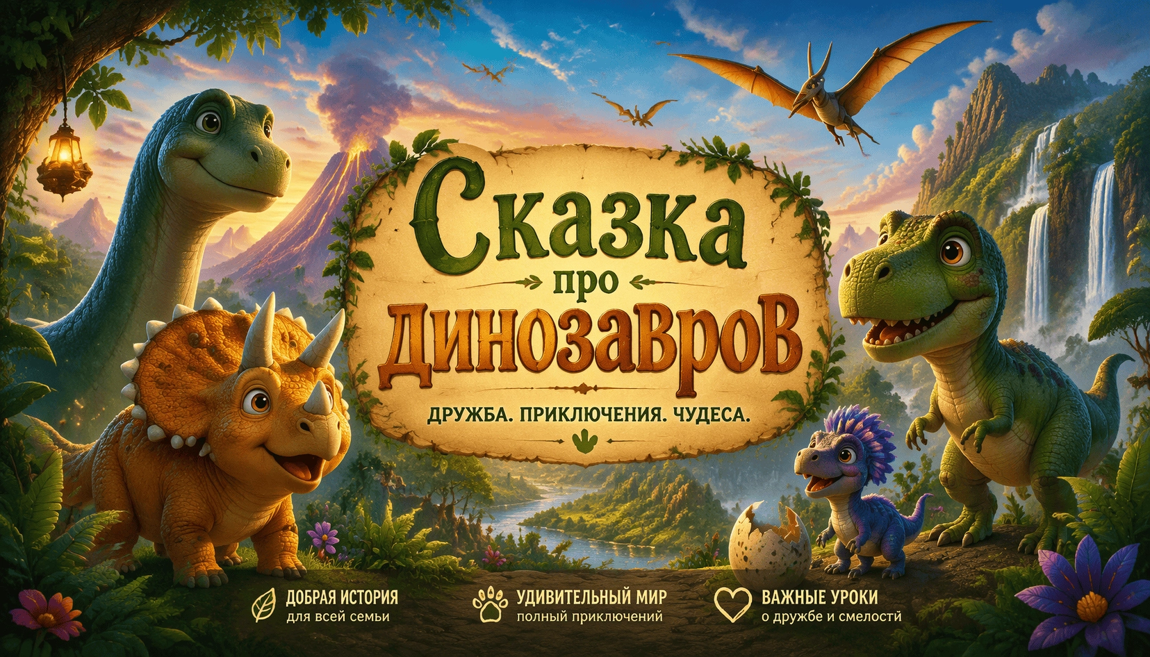 Сказка про динозавров